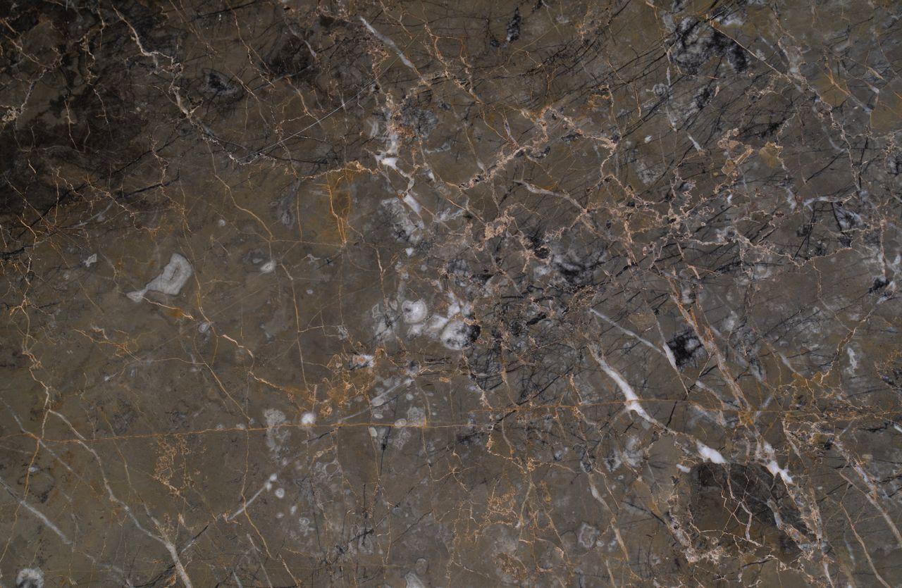 Close-up of dark marble texture showcasing intricate veining and patterns.